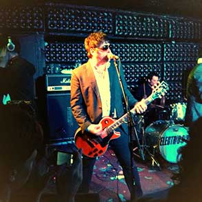 Johnny Na$hinal plays guitar for the band Electric Six playing at The Casbah
