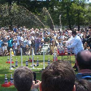 Mentos and Diet Coke can cause quite a mess at the world's first Maker Faire